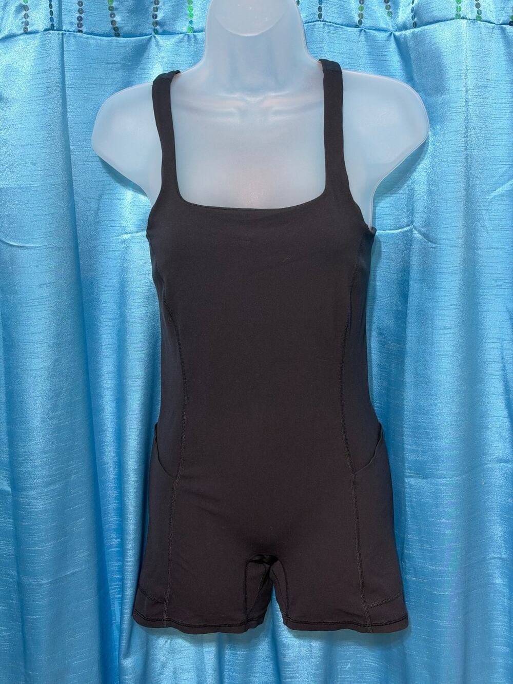 Free People Movement Activewear Romper Womens S Black Sleeveless Stretch